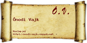 Ónodi Vajk névjegykártya
